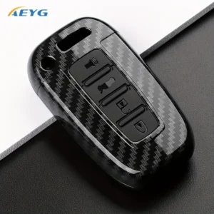 Carbon Fiber Style ABS Car Key Case Cover, for Hyundai IX35 for Elantra for Sonata 8 9 for Kia for Sportage K5 K2