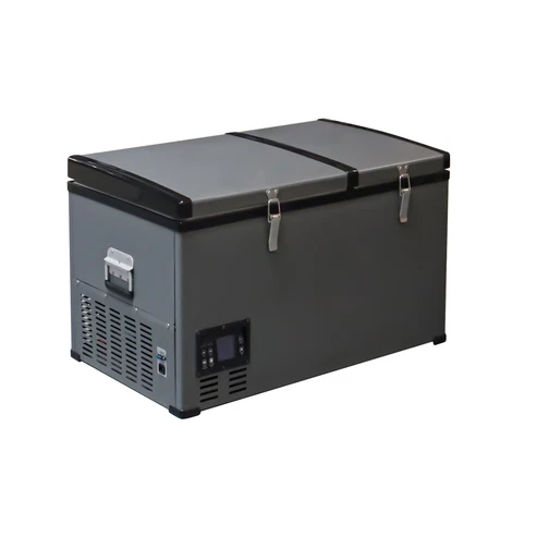 CRONY BCD80 80L Portable Car Refrigerator Freezer for RV Truck Outdoor Use with LCD Temperature Control -20 to 10 Celsius