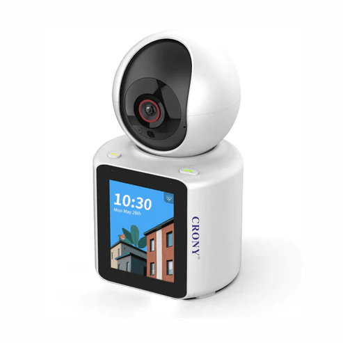 CRONY C30+ Video Calling Camera 2K WIFI Smart Home Security Camera with 1080P Display Real Time Intercom Two Way Audio Night Vision for Baby Monitor and Elderly Care