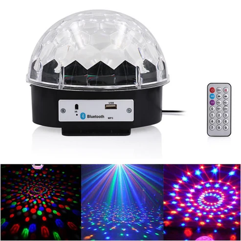 3C magic ball with BT music Party Light With Bluetooth Crystal Disco Ball Multicolour