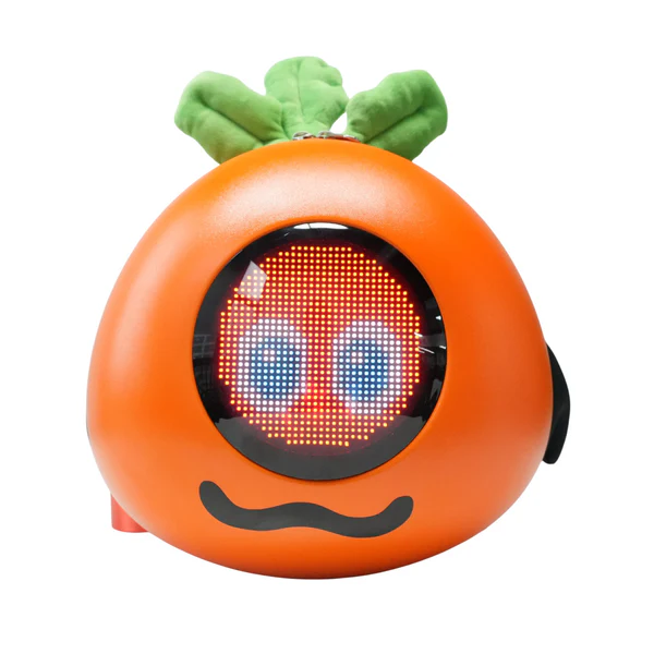 CRONY Carrot LED Display Backpack Smart Pixel Art Bag Bluetooth Programmable Backpack with 32x32 LED Screen Custom Animation Text Display for Travel School Commuter Tech Gifts