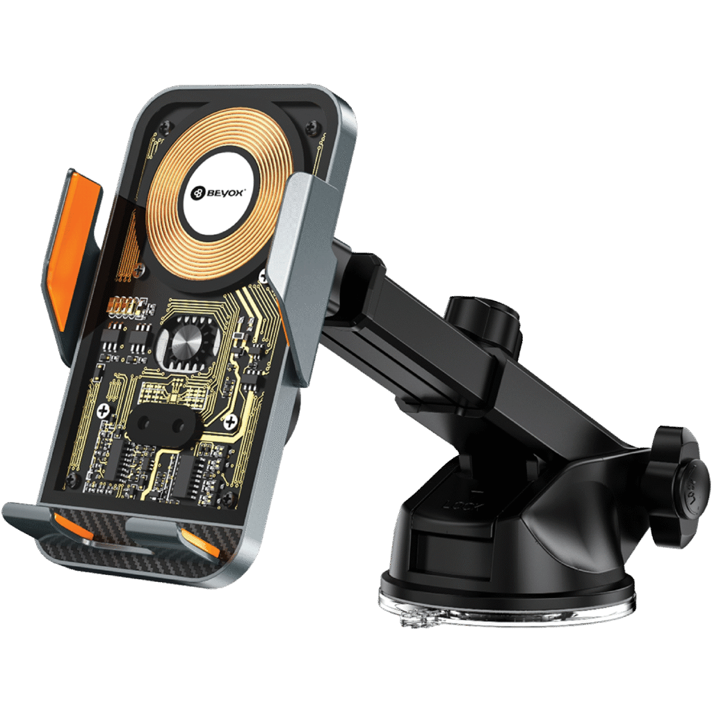 Beyox BS202 15W Wireless Car Charger Mount Transparent Design