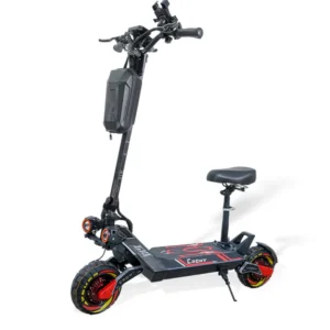 CRONY G10 Electric Scooter 1500Wx2 Motors 48V/25AH Battery 45-75KM Range Oil Brakes Front/Rear Suspension 10" Off-Road Tires Scooter Front Bag