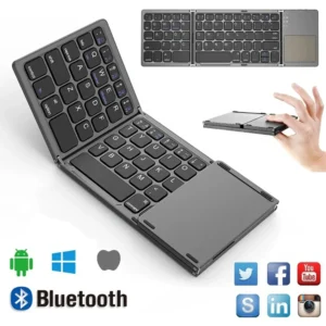 Hoco DI81 Portable Foldable Wireless Bluetooth Keyboard Long Battery Backup Multi System Compatible