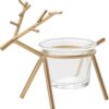Wrought Iron Fawn Candle Holder Rustic Design with Fawn Motif