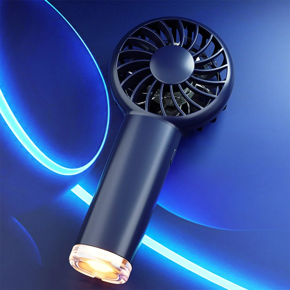 Little Hornet Handheld Mini Electric Fan with USB Charging and Built-in Lamp