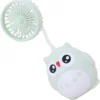 Portable cartoon owl USB desk fan with pen holder – silent mini fan for home, office, and travel
