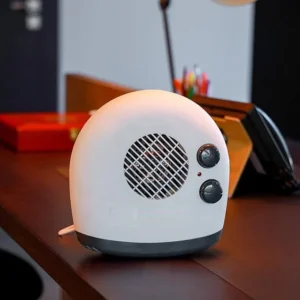 portable fan heater 2000W adjustable thermostat compact quiet