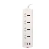 Power Port Socket 4-Way Extension with 2 USB Ports, surge protected power strip
