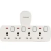 Power Port Socket 4-Way Extension with Surge Protection, multi-outlet power strip, portable extension