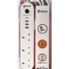 Power Socket Strip 2500W with 3 AC Outlets and 3 USB Ports