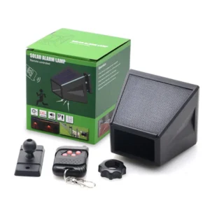 solar alarm lamp motion sensor, PIR solar lamp, remote control solar security light, outdoor IP65 alarm lamp