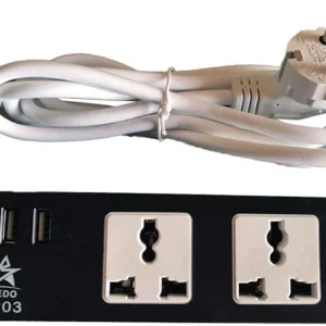Socket USB Power Extension with 3 outlets and 2 USB ports