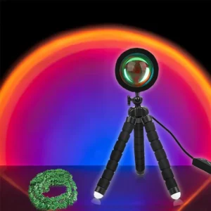 sunset projection lamp 16 colors LED halo light decor, ambient sunset glow lamp