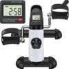 TABEKE under desk pedal exerciser with lcd display and folding mini bike design