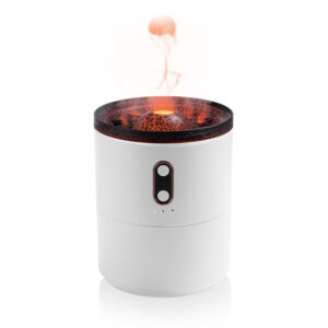 Volcanic Flame Aroma Oil Diffuser Jellyfish Night Light 130ml USB