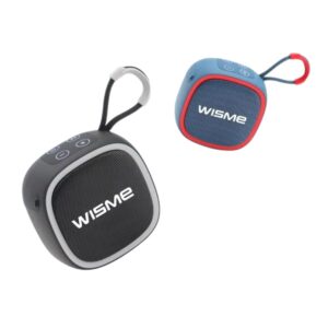 WISME WS-Y1 Portable Bluetooth Speaker Blue and Black with Strap