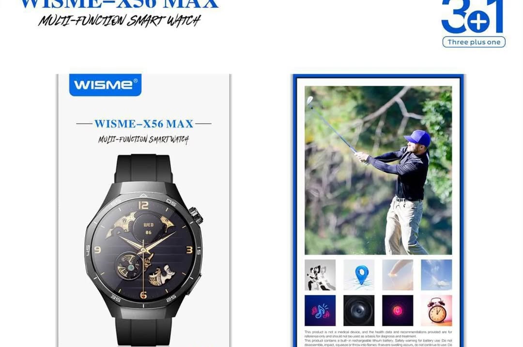 WISME X56 Max Smartwatch Multi-Function Smart Watch for Everyday Use