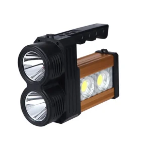 AT-298 solar power system Torcia Lampada A Led Ricaricabile Emergenza 10w 200 Metri Usb Luce Gialla Bianca