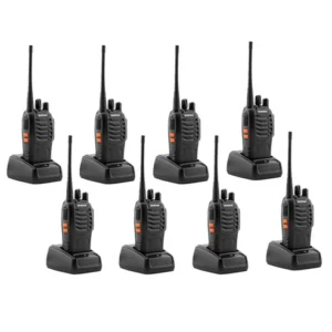 Baofeng 5W 8 Pcs Walkie Talkies BF-888S Handheld Two Way Radios Battery and Charger 2-4 KM
