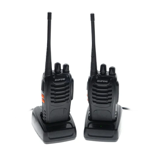 Baofeng 5W BF-888S 2 Pcs Walkie Talkies BF-888S Handheld Two Way Radios Battery with Charger 2-4 KM