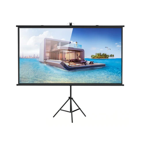 CRONY 100 projector screen with stand Portable Foldable Projection Movie Screen Fabric