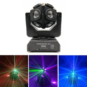 Crony 12pcs X 10W LED Super Beam Mini Moving Head light Double Ball Football Light RGBW Color For KTV bar, art bar,Di bar, stage