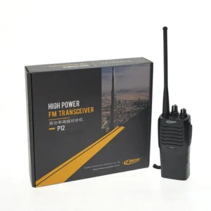 Crony 12W P12 Wireless Two Way Radio Rechargeable Walkie Talkies for Camping Hiking 10-15 KM Hunting Black