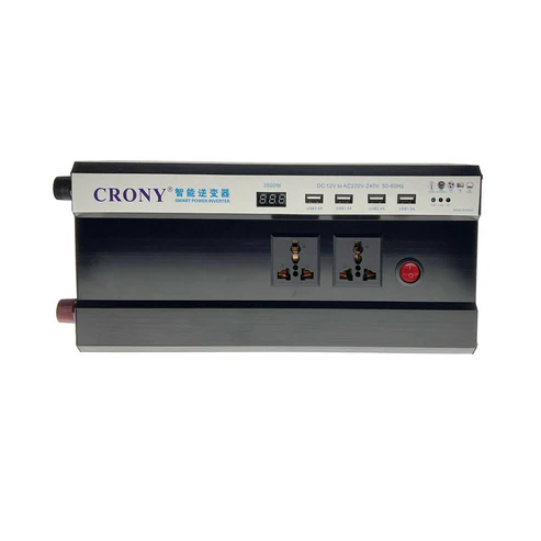 CRONY 3500W Inverter with Display Screen 12V 24V 48V DC 50Hz 60Hz Power Inverter Pure Sine Wave Inverter With 4 USB charging port