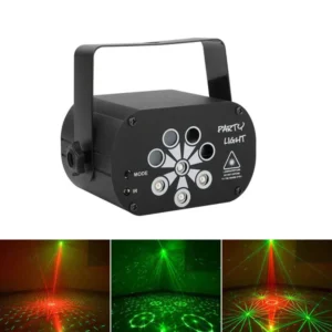 CRONY 8 holes red/green laser with RGB +UV LED light LED Stage Effect Lighting with Remote Controller