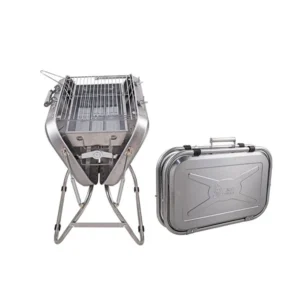 CRONY 8828 Portable grill Folding Stainless Steel Commercial Portable Outdoor Camping Charcoal Bbq Grill