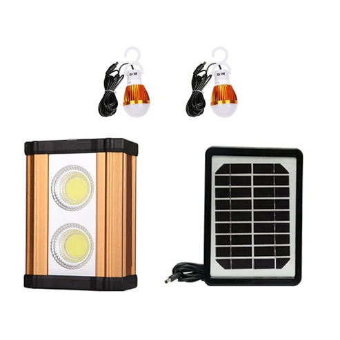 CRONY AT-8802 solar power system High power 10w solar aluminum lamp with USB charging interface automatic COB emergency light