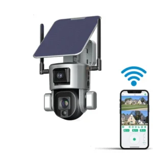 CRONY D5 WiFi-4K-8MP D5 4G-4K-8MP Solar Dual Linkage Battery PT Camera 8MP Wireless CCTV Camera | Fixed-focus
