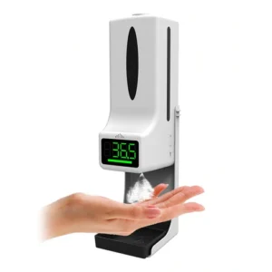 CRONY K9 Pro X Automatic Temperature Measurement&Disinfection Mach Intelligent Sensor Soap Dispenser with Thermometer Infrared Thermometer Dispenser