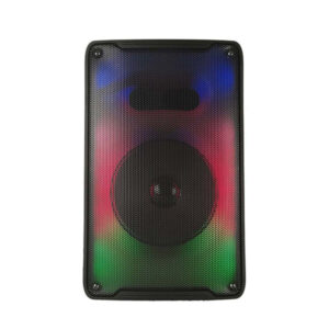 CRONY RX-8136 Speaker 8 inch flame fire running colorful light portable party speaker for out door use with wired microphone karaoke