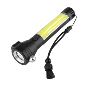 CRONY T09 Solar Usb Rechargeable Led Flashlight Solar Portable Hand Light Car Emergency Rescue Hammer Tool Safety Escape Hammer Compass