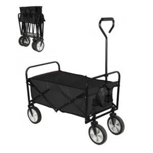 CRONY TC3015 Folding Cart Shipping Trolley Folding Garden Trolley | BLACK