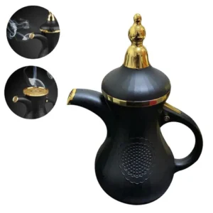 CRONY Teapot Bukhoor Bakhoor Dukhoon Two in one aromatherapy machine, aromatherapy device-Black1
