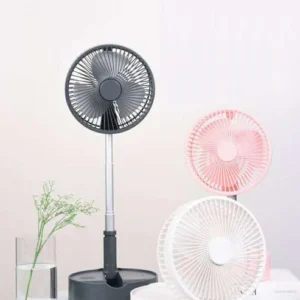 Crony Telescopic speaker fan with Wireless Speaker and Aroma Fragrance Diffuser Portable | White