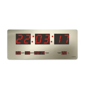 CRONY TL-3515A clock Checkmate Bishop Mains Led Calendar Temp Wall Or Desk Clock, 36cm
