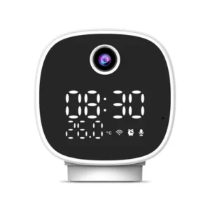 CRONY IPC180 500W WIFI Camera+Clock+Night light+Temperature TUYA Wifi Temperature Alarm Baby Monitor with Night Lamp Clock