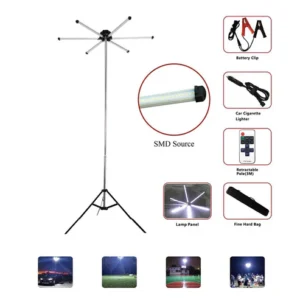 CRONY VIP-08 120W Outdoor Multi-Fuction Camping Picnic barbecue Six side Lamp full set light