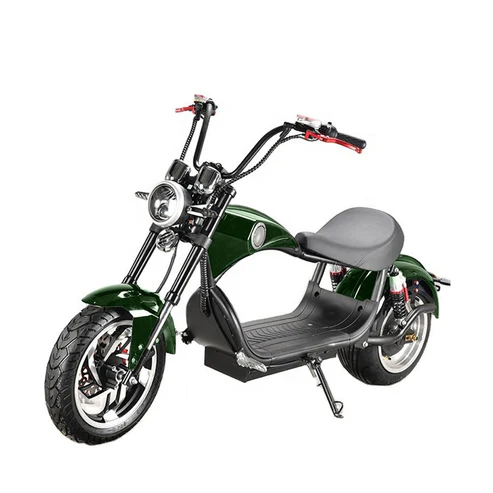 CRONY NEW X1 Harley Electrocar car With BT Speaker Electrocar car Citycoco Fat Tire Electric Motorcycle Green