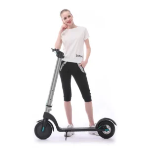 CRONY X7 Folding E-scooter Max speed 38KM Replaceable battery capacity Easy Foldable 8.5 inch | Silver