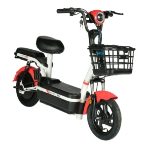 CRONY NEW T6 Electric Scooter 350W Motor 48V/12AH Battery 25-30KM Range Dual Seater Drum Brakes Front/Rear Suspension Electric Motorcycle