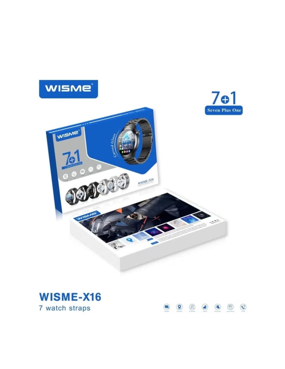 WISME X16 Smartwatch Bluetooth Calling Fitness Watch with Sports Health Monitoring