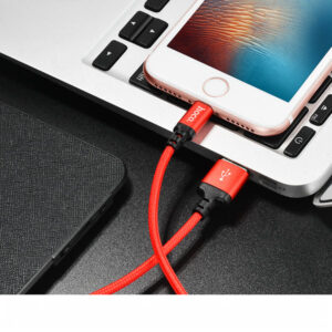 HocoX14 Times Speed iP Charging Cable (L=2M) Black, Red Color