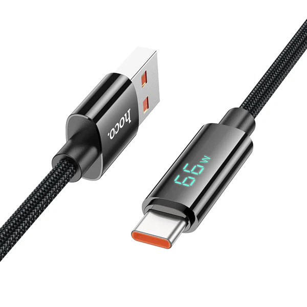 Hoco U125 Benefit 5A Charging Data Cable with Digital Display Type-C