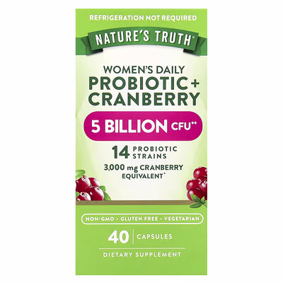 Natures Truth Womens Daily Probiotic Plus Cranberry 40 Capsules