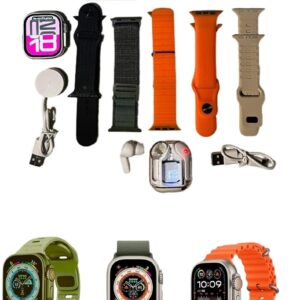 ADHOMAX Wisme WS-X19 Ultra3 Smartwatch with Earbuds – GPS, AI GPT, Bluetooth Calls, Fitness & Health Tracker, Wireless Charging (Silver)